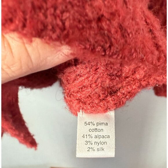 Peruvian Connection Button Cardigan Sweater Sz M Alpaca Silk Cottage Grandmacore - Picture 11 of 12